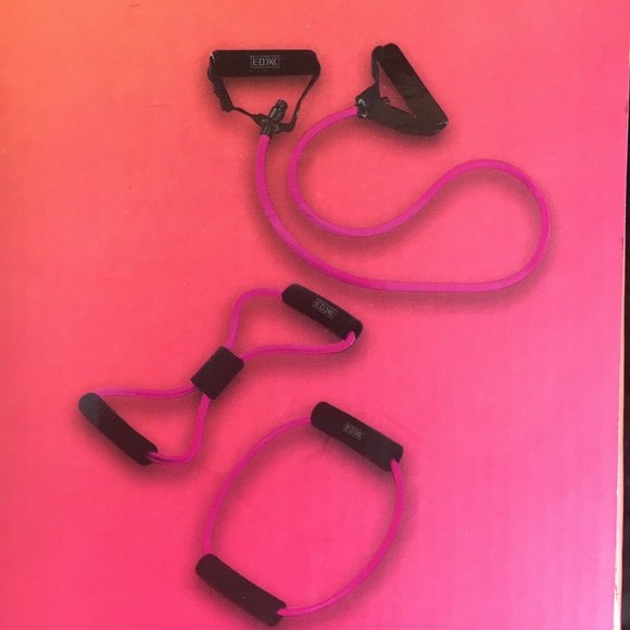 New In Box EDX 3 Piece Resistance Bands Toning Set Home Exercise Weights SH10 - Picture 3 of 3